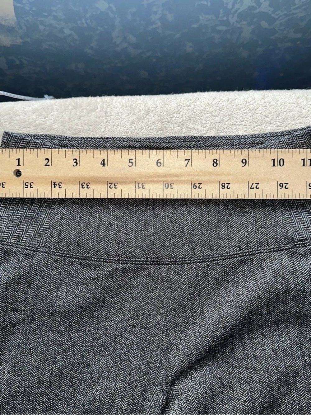 Athleta Delancey Herringbone Heathered Black & Gray High-Rise Leggings size XS - Picture 4 of 10